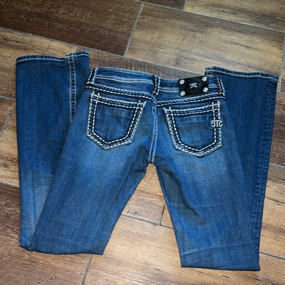 Miss Me Stitched Pocket Bootcut Jeans Size 28 - Picture 5 of 9